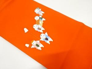 塩瀬　御所人形模様　名古屋帯